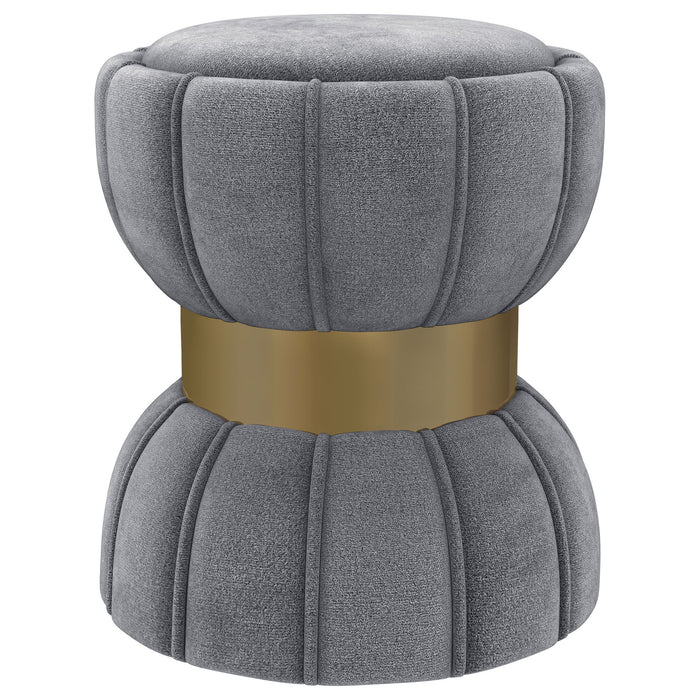 Inez - Round Upholstered Ottoman