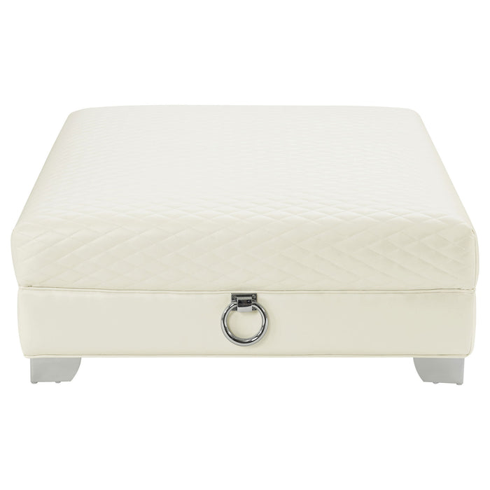 Cordelia - Square Ottoman - White