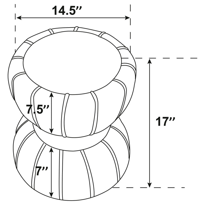 Inez - Round Upholstered Ottoman