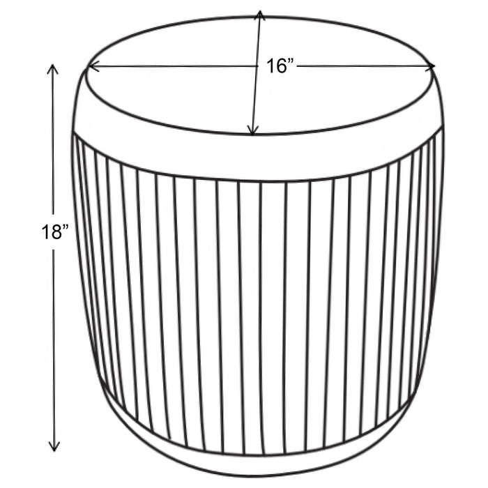 Pescadero - Round Upholstered Ottoman - Mauve