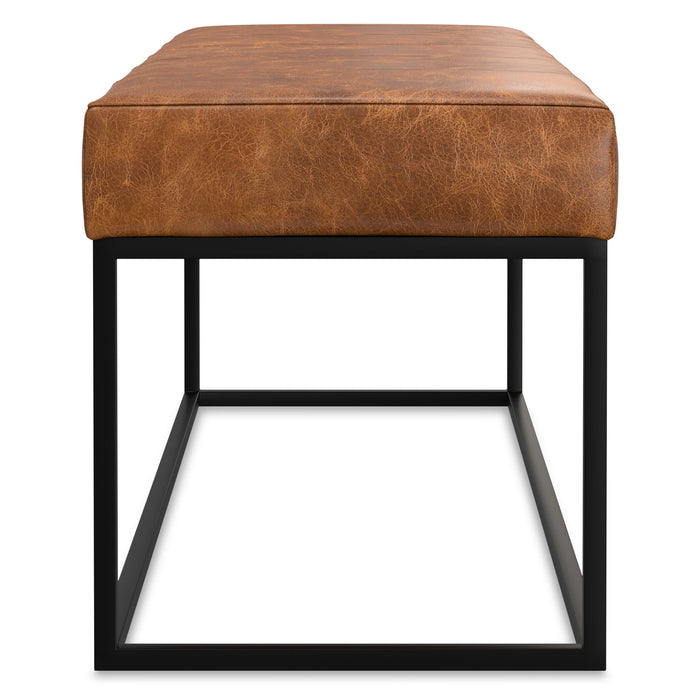 Candice - Ottoman Bench - Tan / Black